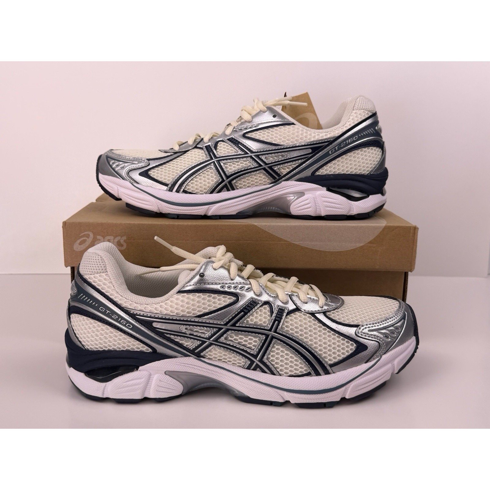 Asics Gt-2160 Sneakers Men's Size 9 Cream/Raw Indigo 1203a275-117